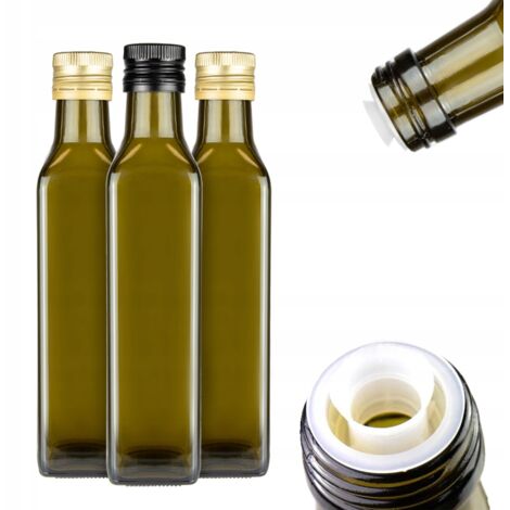 10x Bottiglie MARASCA da 250 ml con DISPENSER per olio d'oliva