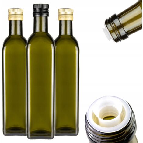 10x Bottiglie MARASCA da 500 ml con DISPENSER per olio d'oliva