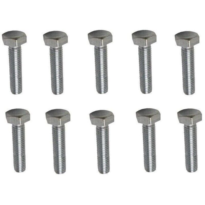 10x Bullone Zincato Testa Esagonale Tutto Filettato 8x25 M8 25 Viti