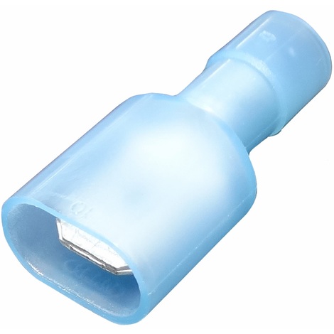 10x Cosse électrique mâle Plate 6.3mm 0.8mm 2mm2 isolée Bleu AERZETIX 
