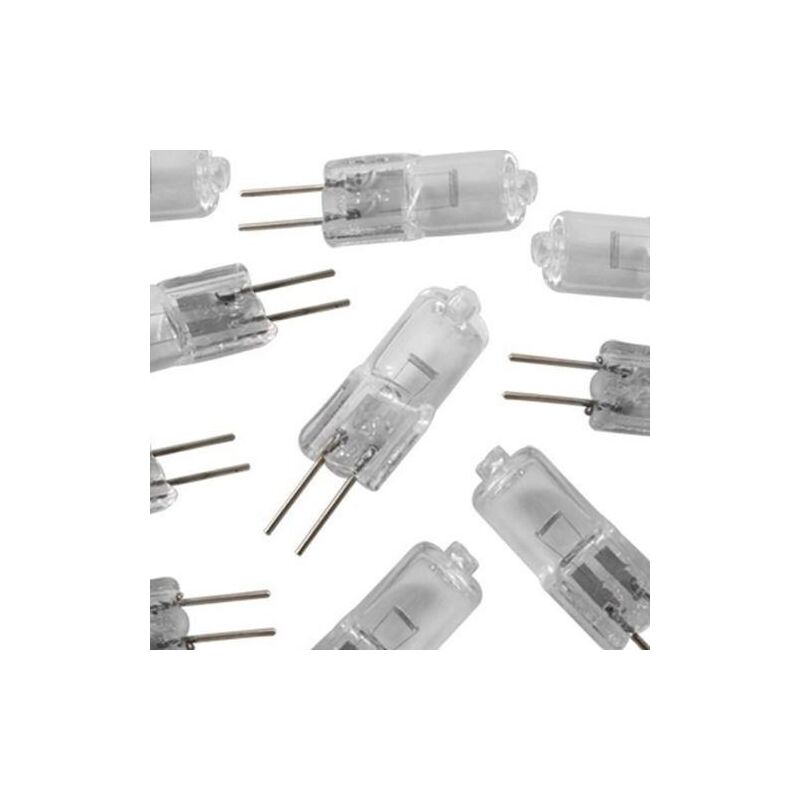 

10x DC 12V Bombillas halógenas GY6.35 / G6.35 50W Regulable Blanco cálido 2700K Bombilla de cápsula transparente de 2 pines para candelabro, lámpara