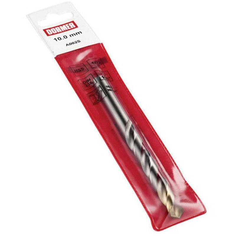 Dormer - Foret hélicoïdal TypN A002S hss Brut/TiN Queue droite