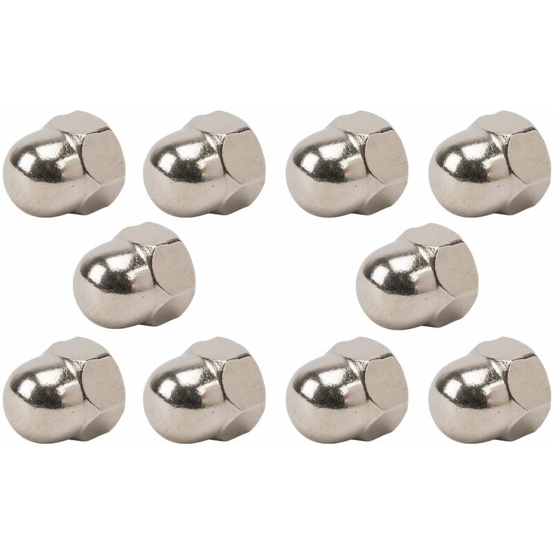 10x Ecrou borgne hexagonal en acier inoxydable A2 norme din 1587, M7 x 13mm