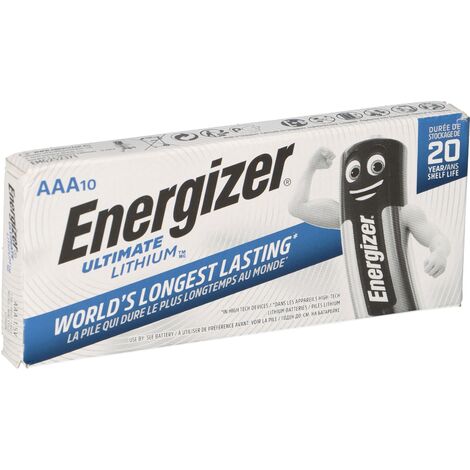 10x Energizer Ultimate Batterie Lithium LR03 1.5V AAA