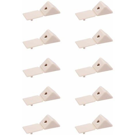 10x Equerre d'assemblage simple raccord universel Taquet Ferrure Angle Connecteur Meuble Etagère Caisson, beige