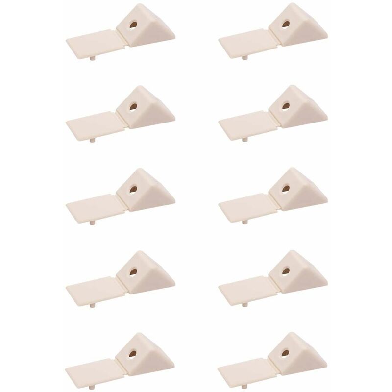 Cyclingcolors - 10x Equerre d'assemblage simple raccord universel Taquet Ferrure Angle Connecteur Meuble Etagère Caisson, beige
