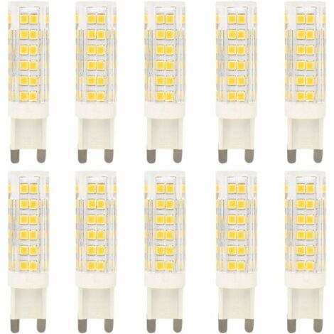 10x G9 LED-Lampe 7W 76 SMD 2835 LEDs Hohe Leuchtkraft 700LM Warmweiß 3000K Ersetzt 70W Halogenlampen AC220-240V [Energieklasse A+]