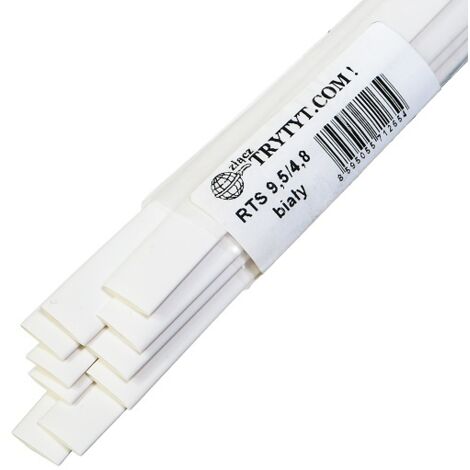 10x gaine thermorétractable blanche RTS 9,5/4,8