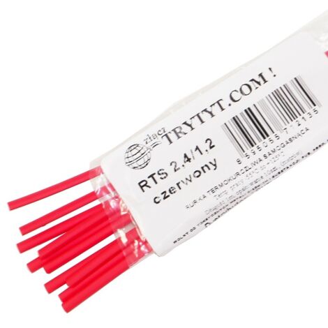 10x Gaine thermorétractable RTS 2.4/1.2 rouge