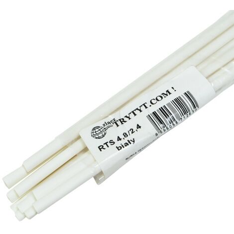 10x gaine thermorétractable RTS 4.8/2.4 blanche