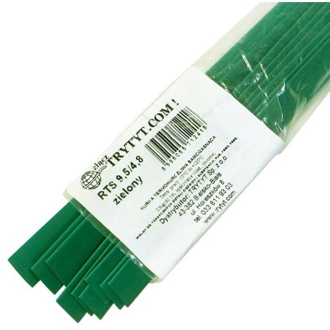 10x gaine thermorétractable verte RTS 9,5/4,8
