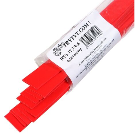 10x Guaine termorestringenti RTS 12,7/6,4 rosse