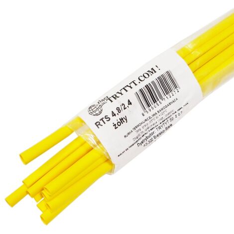 10x Guaine termorestringenti RTS 4.8/2.4 gialle
