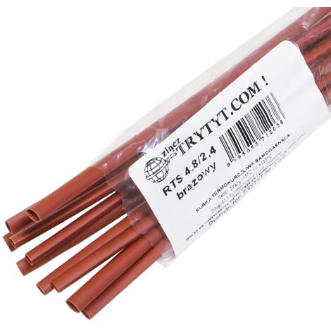 10x Guaine termorestringenti RTS 4.8/2.4 marrone