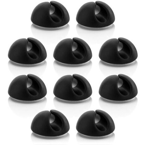 10x Kabelhalter Kabelmanagement Kabelbefestigung Kabelorganisator für Kabel bis 8 mm Kabelbinder Kabelbefestigung Kabelmanagement Schwarz