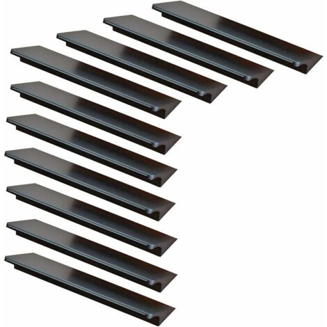 10x Kitchen Cabinet Door Knobs, Wardrobe Drawer Pulls, Bedroom Furniture Pulls, 64mm Hole Spacing, Aluminum, with Screws