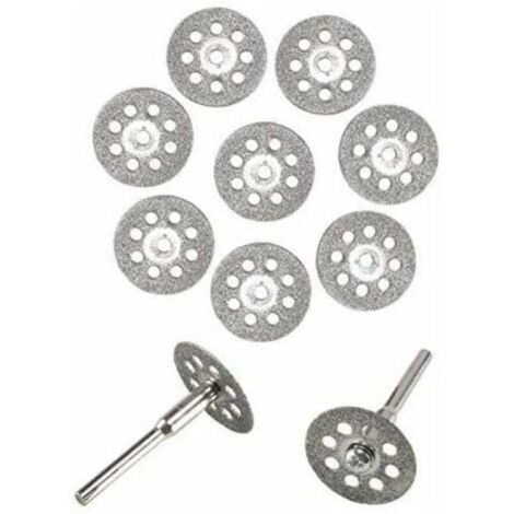 10x Mini Diamant Coupe Disque Roue Lame de Scie Kit Pour Rotatif Outi，pour couper, scier, couper, meuler et aléser des matériaux durs(22mm)