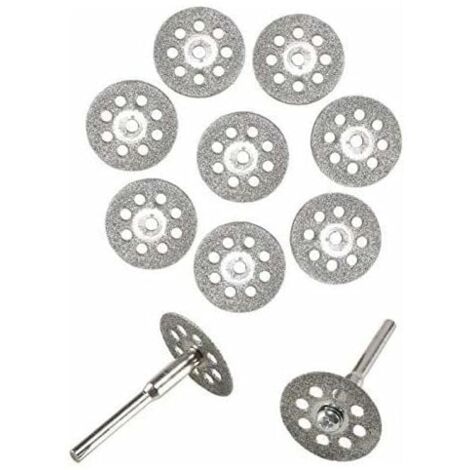 10x Mini Diamant Coupe Disque Roue Lame de Scie Kit Pour Rotatif Outi，pour couper, scier, couper, meuler et aléser des matériaux durs(22mm)-LIAIKI