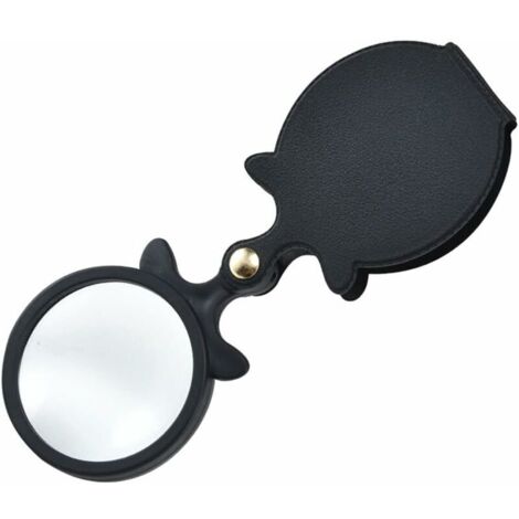 10X Mini loupe de Poche loupe de Poche Pliante avec Pochette en Cuir Compatible avec la Classe de Science de Lecture