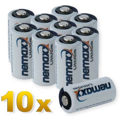 10x Nemaxx 3V Photo pile au lithium de 3 volts avec durée de vie de 10 ans