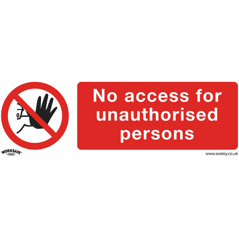 Loops - 10x no access Health & Safety Sign - Rigid Plastic 300 x 100mm Warning Plate