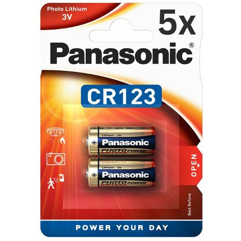 10x Panasonic CR123A Photobatterie - (5x 2er Blister)