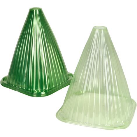 10x Pflanzenhut Pflanzhilfe 19x19cm Pflanzenschutz vor Frost, Schnecken & Vögeln, PVC, Pflanzglocke, Pflanzenabdeckung grün