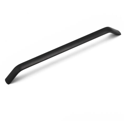 DENUOTOP 10X Poignées et boutons de tiroir Cuisine Armoire Porte Poignées Placard Tiroir Chambre Meubles Tirer Entraxe Procédé de Sablage 224mm Noir