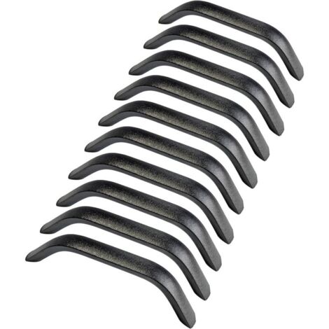 10X Poignes et boutons de tiroir Cuisine Armoire Porte Poignes Placard Tiroir Chambre Meubles Tirer Entraxe 128mm, Procd de Sablage,Noir