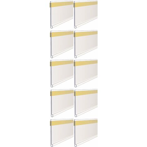 10x porte étiquette adhésif autocollant 50x38mm prix étagère rail rangement support rayonnage plastique