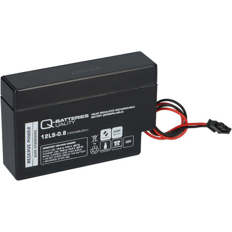 10x Q-Batteries 12LS-0.8 12V 0,8Ah AGM Blei-Vlies Akku Heim & Haus