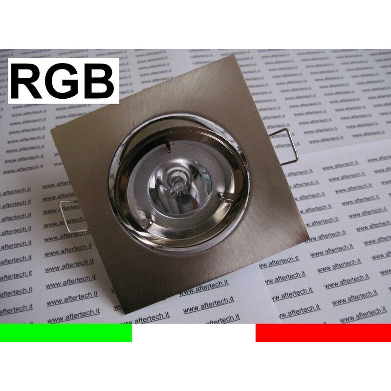 10x rgb faretto quadrato led incasso 30° GU10 3W