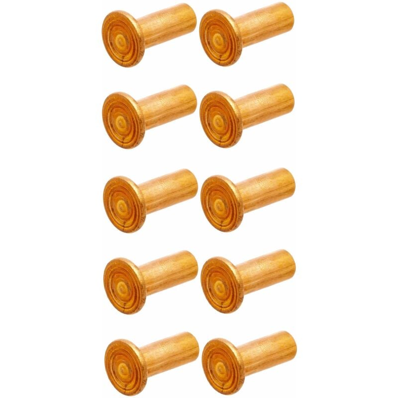 10x rivet semi-tubulaire cuivre norme DIN 7338 forme B rivetage garniture de frein, Ø8mm x 15mm