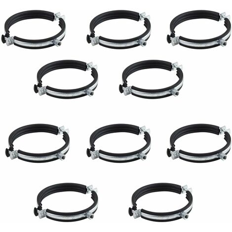 10x Rohrschellen DN125 122-126mm Schraubrohrschellen verzinkt