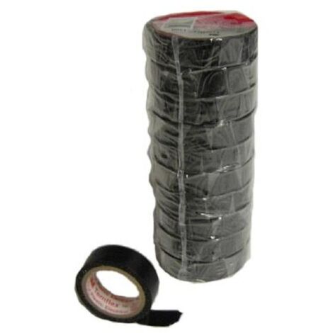 10x Rubans isolation PVC 15mm L10m noirs