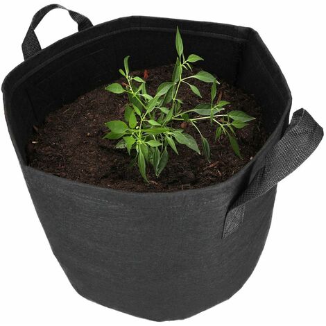 10x Sacco per piante Sacco per piante Sacco per piante Smart Grow Bag Tessuto non tessuto con manici 19 litri