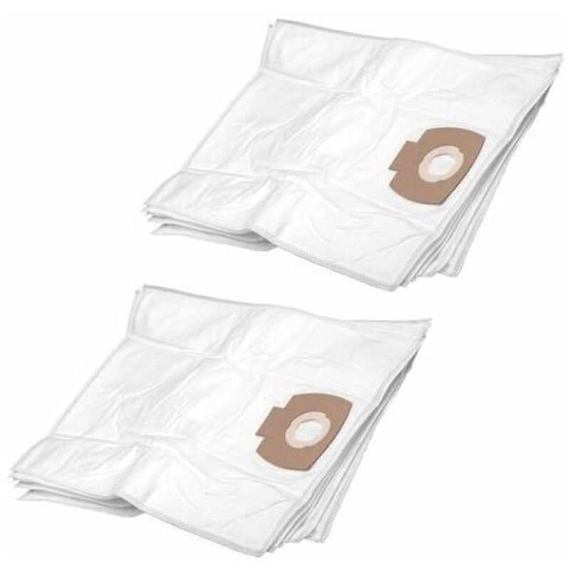 10x sacs compatible avec Makita 446L, VC2010L, VC2021L, VC2511, VC2512L, VC3011L aspirateur - microfibres non tissées, blanc，55cm42cm