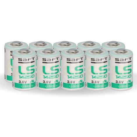 10x Saft Lithium 3,6V Batterie LS 14250 - 1/2 AA - LS14250 Li-SOCl2