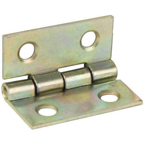 10x Scharniere gelb verzinkt 30 x 29 x 1,0 mm