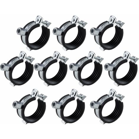 10x Stahl Rohrschelle 57-61 mm 2 Zoll Rohrhalter Rohrhalterung Rohrbefestigung