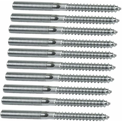 10x Stockschraube M8 x 180 mm Doppelgewindeschraube Schraubstift