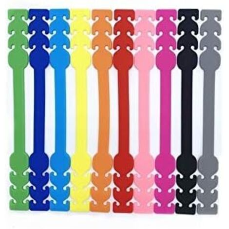 10x SUPPORT EXTENSION MASQUE CLIP BOUCLE RÉGLABLE COLORÉE