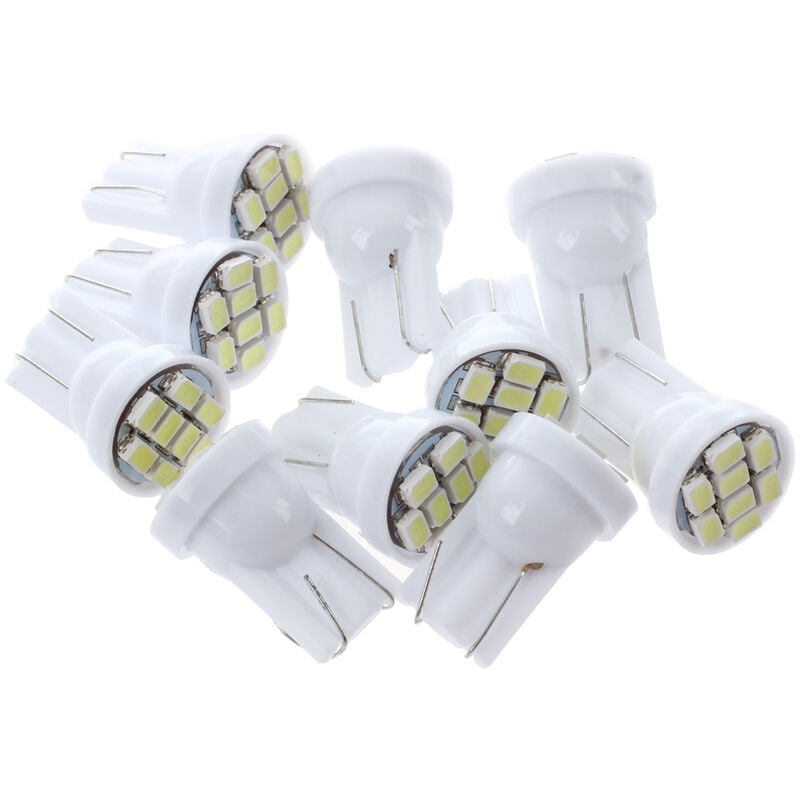 Image of 10x T10 W5W 8 smd led weiß - Glühbirne Innenraum 12V