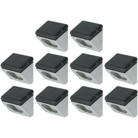 10x Taquet en alliage zingué avec revêtement plastique noir à visser Ø5mm à visser Support Etagère Meuble Placard