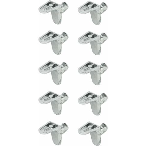 10x taquet métal équerre tenon 5mm pour plaquette bois meuble étagère support armoire