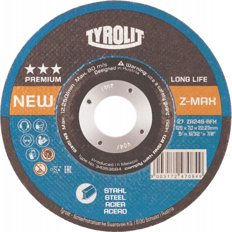 FP - Meule z-max 230x4mm ZA24S-BFX Tyrolit
