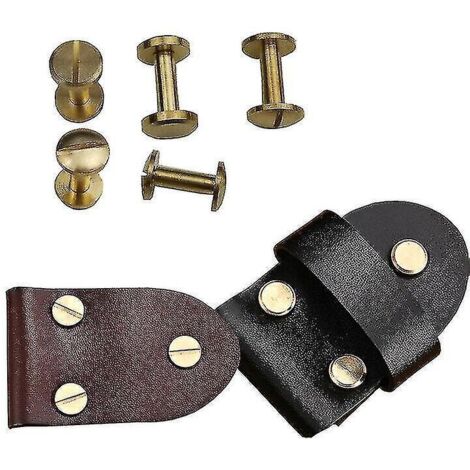 10x Vis à boucle pour ceinture arquée, clou Chicago pour artisanat du cuir, rivet en laiton massif à tête pleine, 4-10 mm-8 mm