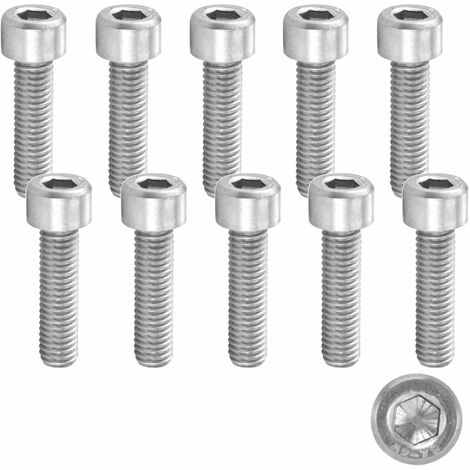 10x Vis métaux CHC (BTR) acier inoxydable A2 norme DIN 912 RVS empreinte 6 pans creux hexagonale, M8x35