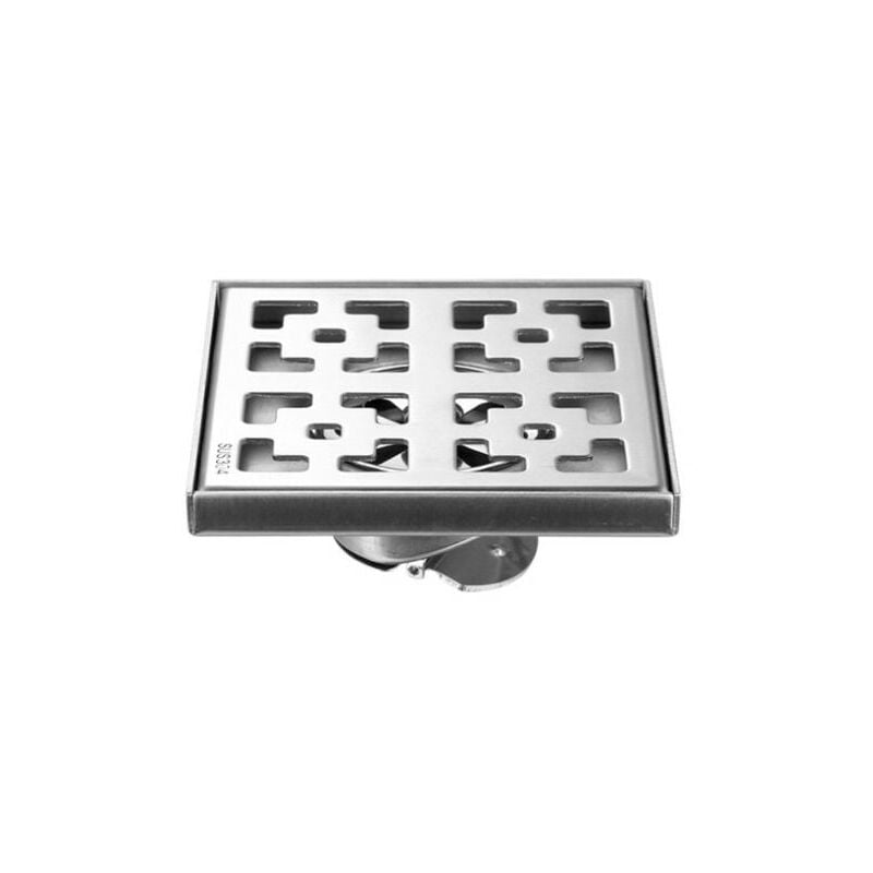 (10x10cm)Siphon douche à l'italienne Drain de sol Garden 304 en acier inoxydable Grand drain de sol extérieur