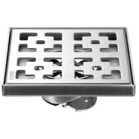 (10x10cm)Siphon douche à l'italienne Drain de sol Garden 304 en acier inoxydable Grand drain de sol extérieur